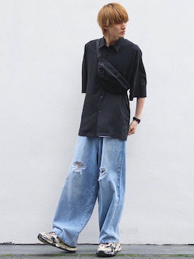 「JUNRED（ジュンレッド）のアイテム（バッグ）」を使った、taiさん（メンズ・179cm）の春コーディネート