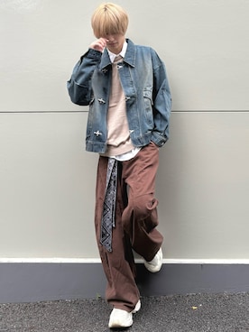 「LILL（リル）のアイテム」を使った、taiさん（メンズ・179cm）の春コーディネート