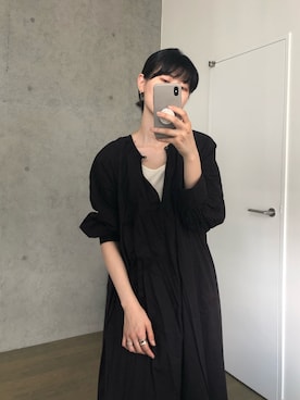 「niko and...（ニコアンド）の2WAYタックワンピース【インスタグラマーコラボ】（ワンピース）」を使った、タケさん（レディース・165cm）の夏コーディネート