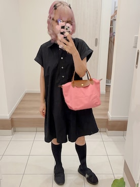 「ADAM ET ROPE'（アダムエロペ）のアイテム（オールインワン・サロペット）」を使った、BoOooさん（レディース・153cm）の夏コーディネート