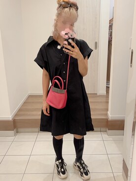 「ADAM ET ROPE'（アダムエロペ）のアイテム（オールインワン・サロペット）」を使った、BoOooさん（レディース・153cm）の夏コーディネート
