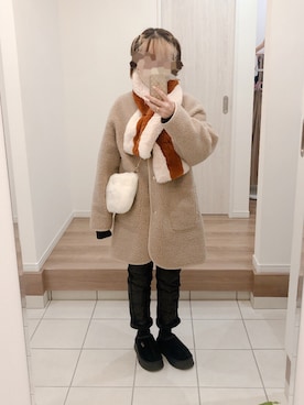 「COOMB（クーム）のアイテム」を使った、BoOooさん（レディース・153cm）の冬コーディネート