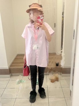 「CA4LA（カシラ）のアイテム（帽子）」を使った、BoOooさん（レディース・153cm）の夏コーディネート