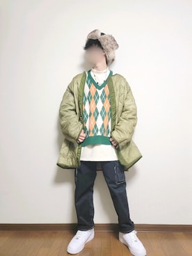 「ニットベスト」｜たっくん63さん（メンズ・163cm）の秋コーディネート