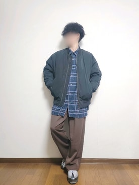 「niko and...（ニコアンド）のアイテム（ダウンジャケット/コート）」を使った、たっくん63さん（メンズ・163cm）の冬コーディネート