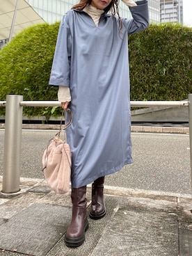 「crie conforto」｜「アイテム（ワンピース/ドレス）」を使った、crie_shizukaさん（レディース・155cm）の秋コーディネート