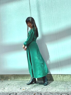 「crie conforto」｜「アイテム（ワンピース/ドレス）」を使った、crie_shizukaさん（レディース・155cm）の秋コーディネート