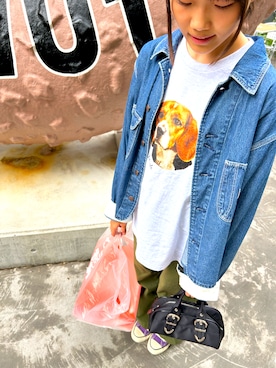 「アイテム（バッグ）」を使った、惣介璃胡さん（キッズ・164cm）の秋コーディネート