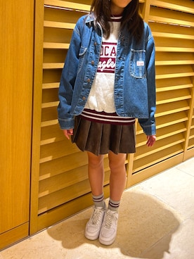 「アイテム（シューズ小物/雑貨）」を使った、惣介璃胡さん（キッズ・164cm）の秋コーディネート