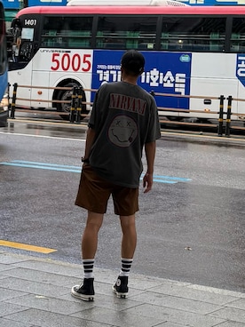 「アイテム（Tシャツ/カットソー）」を使った、マサさん（メンズ・185cm）の夏コーディネート