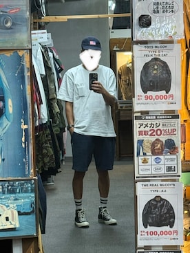 「CONVERSE ALL STAR（コンバースオールスター）のアイテム」を使った、ＣＯＮ＇Ｓさん（メンズ・185cm）の夏コーディネート