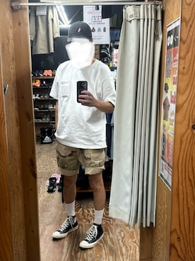 「CONVERSE ALL STAR（コンバースオールスター）のアイテム」を使った、ＣＯＮ＇Ｓさん（メンズ・185cm）の夏コーディネート
