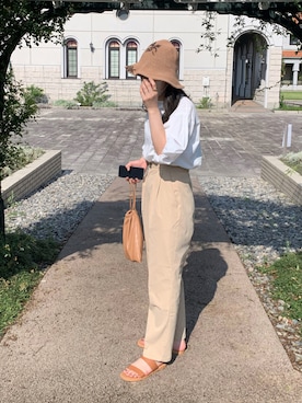 「topic luxe（トピックラックス）のアイテム」を使った、ℳ.さん（レディース・165cm）の夏コーディネート