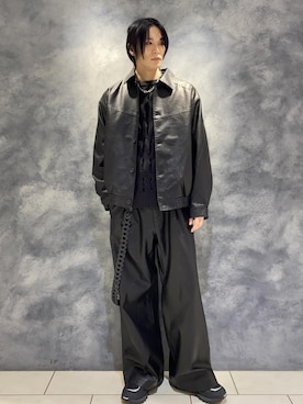 「24SS春の新作」｜「アイテム（ブルゾン）」を使った、れんさん（メンズ・180cm）の冬コーディネート