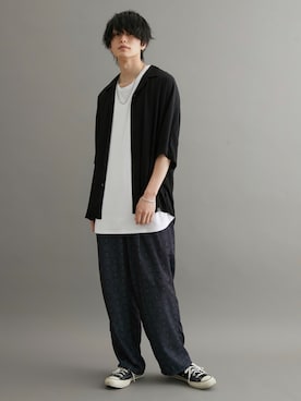 「JUNRED（ジュンレッド）のアイテム（タンクトップ）」を使った、れんさん（メンズ・180cm）の夏コーディネート