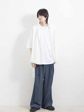 「JUNRED（ジュンレッド）のアイテム（タンクトップ）」を使った、れんさん（メンズ・180cm）の夏コーディネート