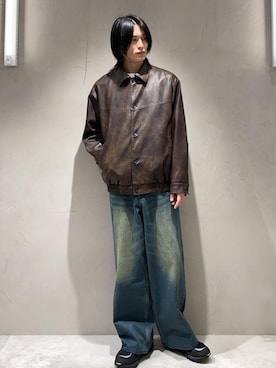 「24SS春の新作」｜「アイテム（ブルゾン）」を使った、れんさん（メンズ・180cm）の冬コーディネート