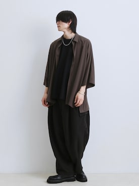 「JUNRED（ジュンレッド）のアイテム（シューズ）」を使った、れんさん（メンズ・180cm）の春コーディネート
