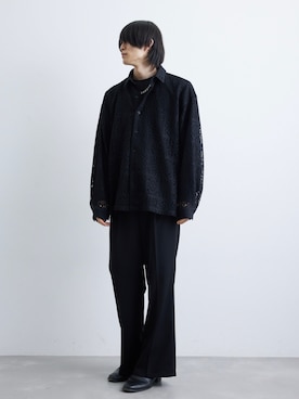 「JUNRED（ジュンレッド）のアイテム（スラックス）」を使った、れんさん（メンズ・180cm）の春コーディネート