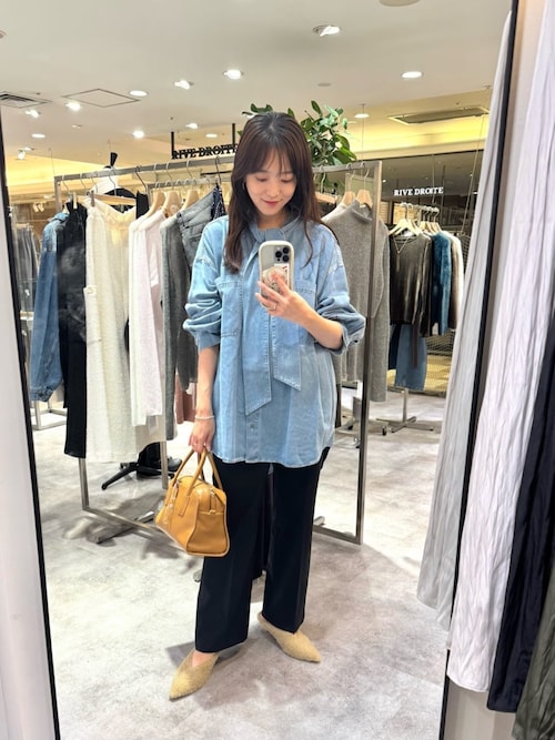 抜け感】デニムボウタイシャツ（シャツ/ブラウス）｜RIVE DROITE