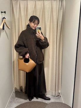 「アイテム（その他アウター）」を使った、chika_shiさん（レディース・157cm）の秋コーディネート