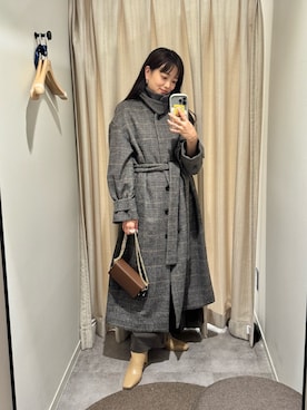 「アイテム（ステンカラーコート）」を使った、chika_shiさん（レディース・157cm・30代）の秋コーディネート