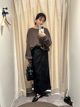 「レザースカート」｜chika_shiさん（レディース・157cm）の秋コーディネート