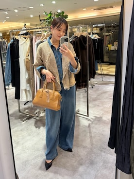 「アイテム（つなぎ/オールインワン）」を使った、chika_shiさん（レディース・157cm）の秋コーディネート