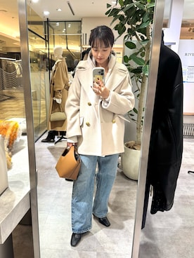 「アイテム（ピーコート）」を使った、chika_shiさん（レディース・157cm・30代）の秋コーディネート