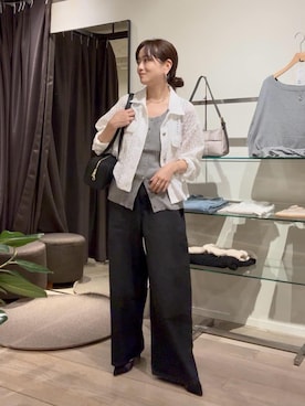 「レース」｜「アイテム（その他アウター）」を使った、chika_shiさん（レディース・157cm）の夏コーディネート