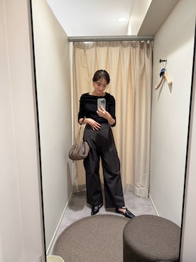 「アイテム（カーゴパンツ）」を使った、chika_shiさん（レディース・157cm・30代）の夏コーディネート