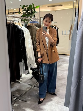 「アイテム（テーラードジャケット）」を使った、chika_shiさん（レディース・157cm・30代）の夏コーディネート