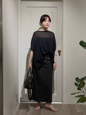 「ドットスカート」｜chika_shiさん（レディース・157cm）の夏コーディネート