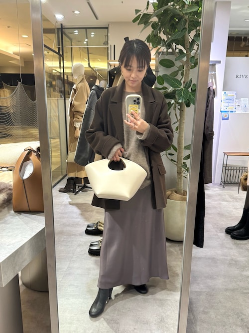 セール】【ヘアリーな質感】起毛ウールサイドスリットニット（ニット