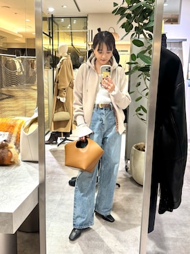 「アイテム（デニムパンツ）」を使った、chika_shiさん（レディース・157cm・30代）の秋コーディネート