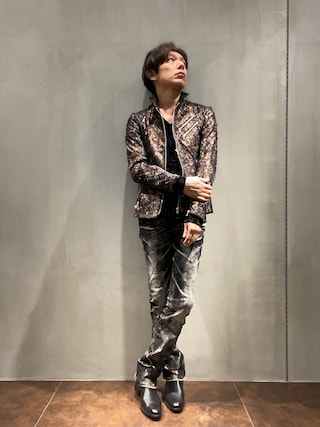 ほぼ新品 トルネードマート Fレザー切替 ダイヤカットJQパイソンブルゾン M TORNADO MART（トルネードマート）の「TORNADO MART∴ダイヤカットJQ