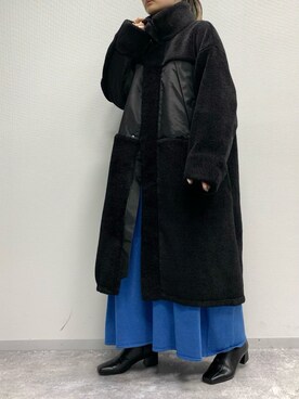 「yuw（ユウ）のアイテム（ジャケット/アウター）」を使った、eritisさん（レディース・161cm）の冬コーディネート