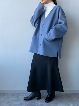 「LOWRYS FARM（ローリーズファーム）のアイテム（ノーカラージャケット）」を使った、eritisさん（レディース・161cm）の春コーディネート