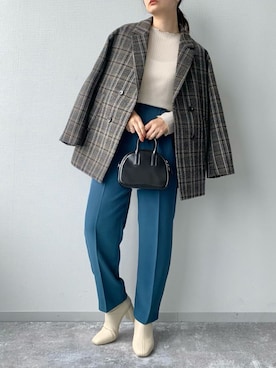 「LOWRYS FARM（ローリーズファーム）のストレッチヒールブーツ　851418（ブーツ）」を使った、eritisさん（レディース・161cm）の冬コーディネート