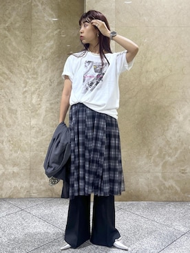 「Juze（ジュゼ）のスリングバックリボンミュール（パンプス）」を使った、maayaさん（レディース・158cm・30代）の夏コーディネート
