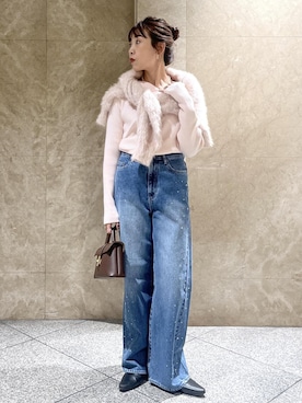 「VIS（ビス）のアイテム（パンツ）」を使った、maayaさん（レディース・158cm）の冬コーディネート