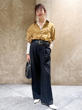 「アイテム（スラックス）」を使った、maayaさん（レディース・158cm・30代）の秋コーディネート