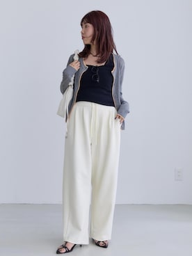 「VIS（ビス）のアイテム（パンツ）」を使った、maayaさん（レディース・158cm）の春コーディネート