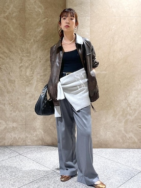 「アイテム（スラックス）」を使った、maayaさん（レディース・158cm・30代）の秋コーディネート