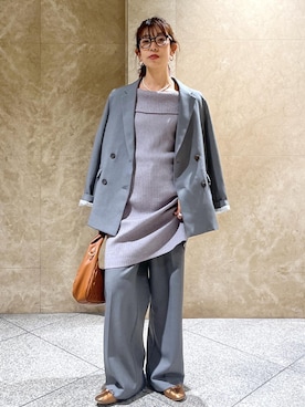 「アイテム（スラックス）」を使った、maayaさん（レディース・158cm・30代）の秋コーディネート