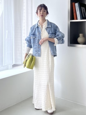 「VIS（ビス）のアイテム（ジャケット/アウター）」を使った、maayaさん（レディース・158cm）の春コーディネート