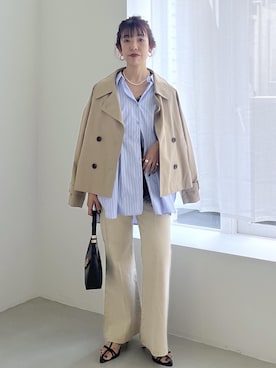 「VIS（ビス）のアイテム（ジャケット/アウター）」を使った、maayaさん（レディース・158cm）の春コーディネート