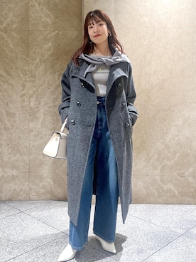 「アイテム（バンダナ/スカーフ）」を使った、maayaさん（レディース・158cm）の冬コーディネート