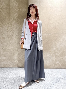 「VIS（ビス）のアイテム（トップス）」を使った、maayaさん（レディース・158cm）の春コーディネート