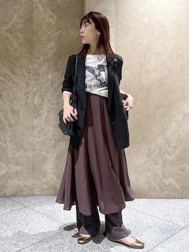 「VIS（ビス）のアイテム（トップス）」を使った、maayaさん（レディース・158cm）の春コーディネート